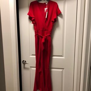 Casual jumpsuit w flare legs